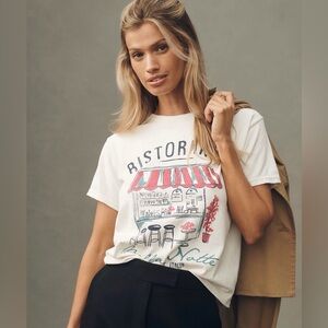 NWT Anthro Ristorante Florence, Italy Graphic Tee L